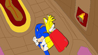 Movie sonic, and tails sleeping
