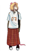 lesbian wearing a jearsey with a skirt.. damn
