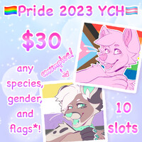 [REMINDER 9/10 SLOTS OPEN] pride 2023 YCH🌈