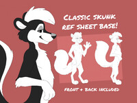 P2U Classic Toony Skunk Lineart Base [Available on Etsy!]