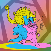 Commission - Rumbling in Water Colors