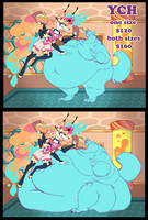 [YCH] Overfed by the gluttony queen