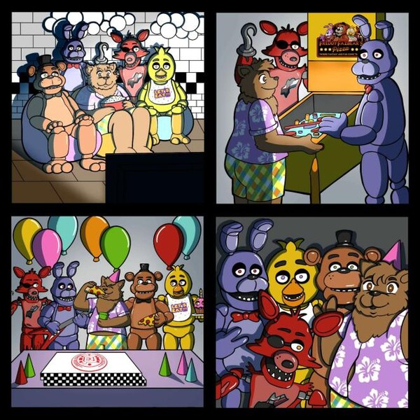 Freddy Chica Bonnie & Foxy's Lost Souls Part 1