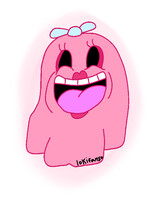 One of the ghosts from cuphead