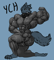 [CURRENT SLOTS FULL] Big flex - YCH (ripped muscle version)
