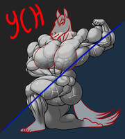 [SLOTS OPEN] Big flex - YCH (smooth muscle version)