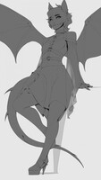 Dragonbat Leaning Clean Sketch