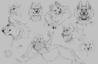 Tiger doodles but I am too lazy to add stripes