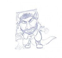 Action Hero Dick sketch