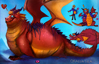 Pudgy Red Dragon Themberchaud Transformation
