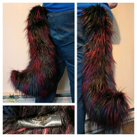 Large Rainbow Cosplay Tail