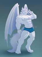 My fluffy dragon OC - 🩲 Underwear Alt