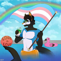 Pride comm YCH - Just chilling