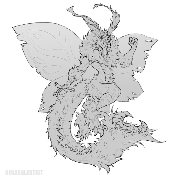 Sketch dragon by Bazted -- Fur Affinity [dot] net