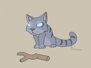 Jayfeather is very protective of his stick