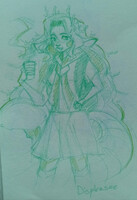 Traditional sketch (OC Alya)