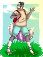 Tourist cat - art by Asya Miller/Geva