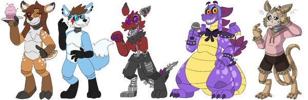 DQxFNAF - Villains as FNAF Animatronics — Weasyl