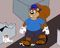 Stomping down the street