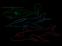 Fantasy art plane doodles