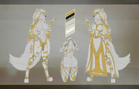 Golden bionic goddess wolf [ADOPT / SOLD / 75$]