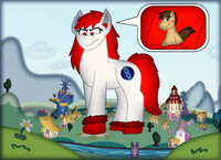 The Giant of Manehattan invades Ponyville