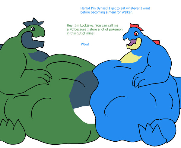 Cyan vore green and blue rainbow friends by Mimmaxivore -- Fur Affinity  [dot] net