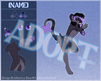 Adopt #731: Femboy Black Panther - Luxray (CLOSED)