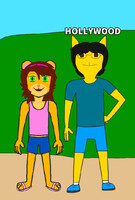 Richard and Pipo out for a walk