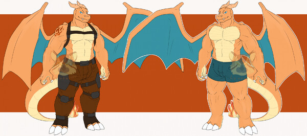 ADOPT - Anthro Charizard Claimed by Lyutsirov -- Fur Affinity [dot] net