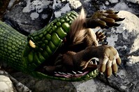 Fantasy snake eats werewolf 1B Color graded