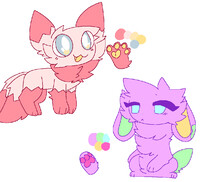 Made some feral forms for these girls lol