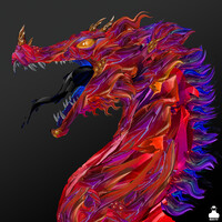 Red crystal dragon