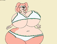 Hyper Busty Curvy Thicc Peach Dog