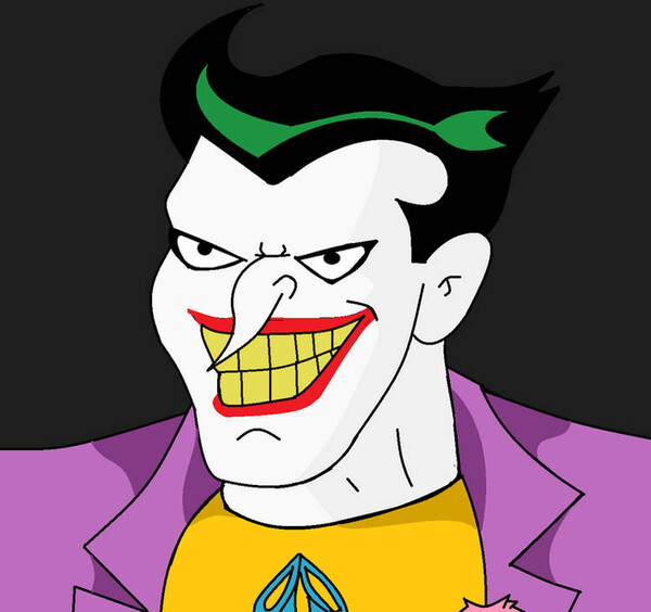 the joker animated face