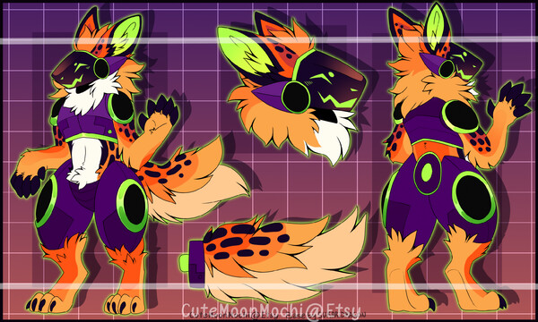 HQ DETAILED HALLOWEEN PROTOGEN ADOPT + 4 TELEGRAM STICKERS by AnalShop --  Fur Affinity [dot] net