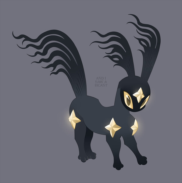 umbreon and tbh creature (pokemon) drawn by ninfiavee