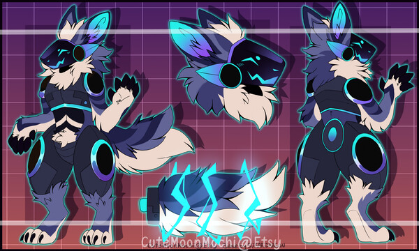 HQ DETAILED HALLOWEEN PROTOGEN ADOPT + 4 TELEGRAM STICKERS by AnalShop --  Fur Affinity [dot] net