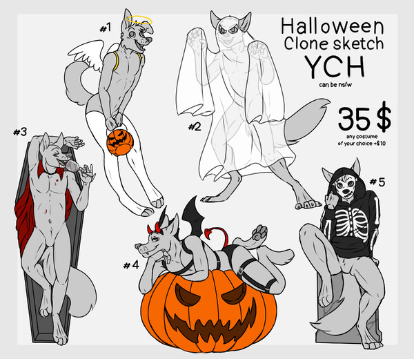 Halloween YCH The Chainsaw man- Closed by WExplorer -- Fur Affinity [dot]  net