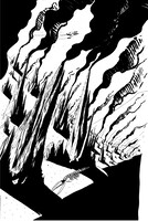 Salt, ash and dried sea snow