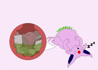 Mouse being digested