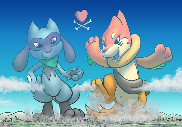 Lucario Fun Run by Tyrnn -- Fur Affinity [dot] net