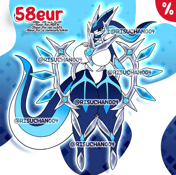 🔴 CLOSED - Arceus x Dialga FUSION ADOPT by risuchan004 -- Fur