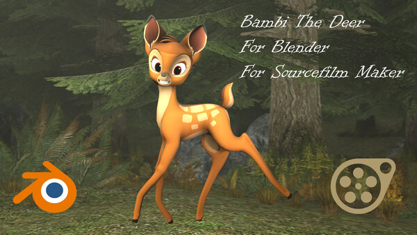 Bambi for SFM/Blender by JustOnePerson -- Fur Affinity [dot] net