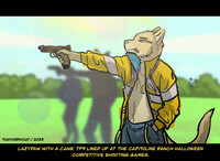 Lazypaw doing pew pew