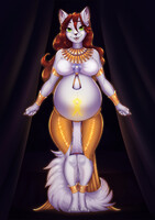 Cecilia Adorned in Egyptian Robes (Preg)