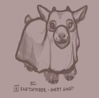 Sketchtober 4 - Sheet Ghost