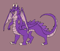 Purple dragon taur looking sexy