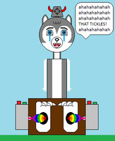 Lobo the Siberian Husky Dog Tickle Torture