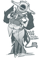 Grayscale Isis Concept Art